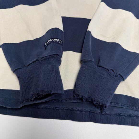 Barbarian Rugby Wear Shirt Mens Large 21x26.5 Gonzaga Striped Logo - Picture 11 of 15